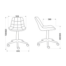 Поворотное кресло AksHome Carolyn велюр, мятный 91958 1