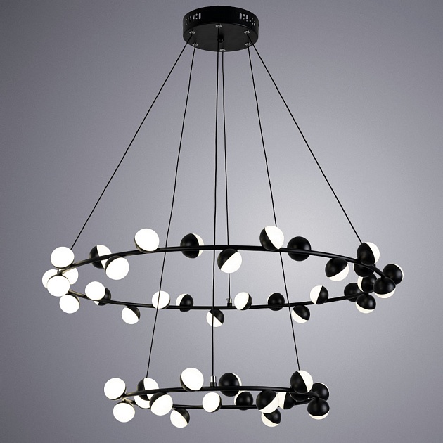 Подвесная светодиодная люстра Arte Lamp Dexter A3619SP-48BK изображение 2 Подвесная светодиодная люстра Arte Lamp Dexter A3619SP-48BK Фото № 2