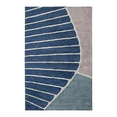 Ковер Tkano из хлопка с рисунком Tea plantation серого цвета из коллекции Terra, 160х230 см TK22-DR0011