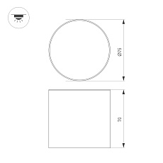 Накладной светодиодный светильник Arlight SP-CYLINDO-R75-7W Day4000 (BK, 110 deg, 230V) 043965 1
