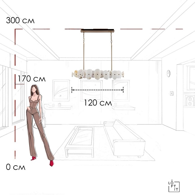 Подвесной светильник LOFT IT Alicante 10248/1200 изображение 3 Подвесной светильник LOFT IT Alicante 10248/1200 Фото № 3