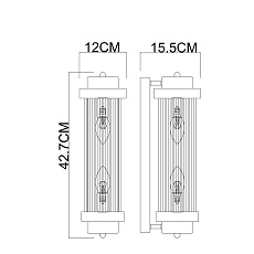 Настенный светильник Arte Lamp Hanna A1070AP-2PB 1