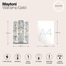 Настенный светильник Maytoni Gelid MOD184-WL-01-CH 1