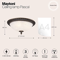 Потолочный светильник Maytoni Pascal C908-CL-03-R 1