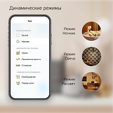 Лампа светодиодная диммируемая филаментная Gauss Smart Home Filament E14 4,5W 2700K прозрачная 1230112 3