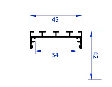 Профиль алюминиевый накладной/подвесной "Profile System" AMBRELLA LIGHT ILLUMINATION GP3070AL 1