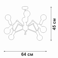 Потолочная люстра Vitaluce V4897-1/8PL 2
