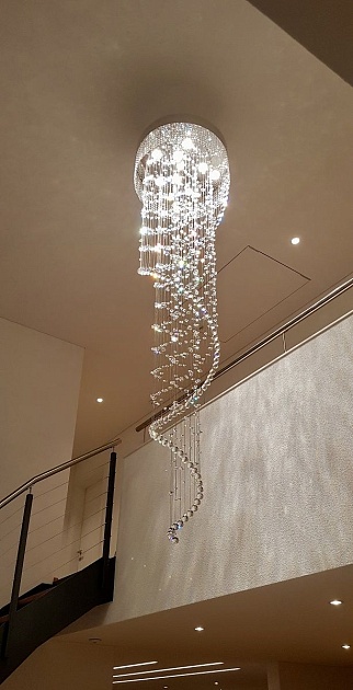 Каскадная люстра Artglass Spiral 600X2500 Chaos CE Фото № 6