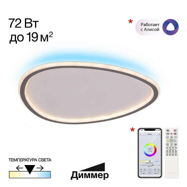 Потолочный светодиодный светильник Citilux Trio CL215B251E Фото № 1