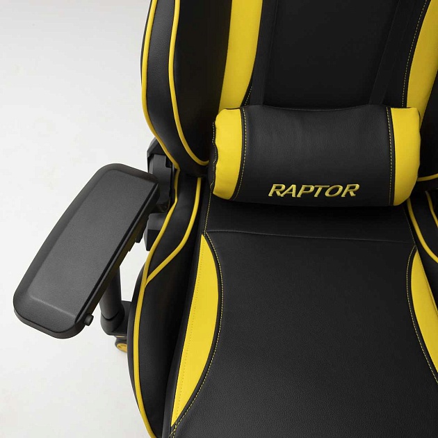 Игровое кресло AksHome Raptor желтый + черный, экокожа 45722 Фото № 5