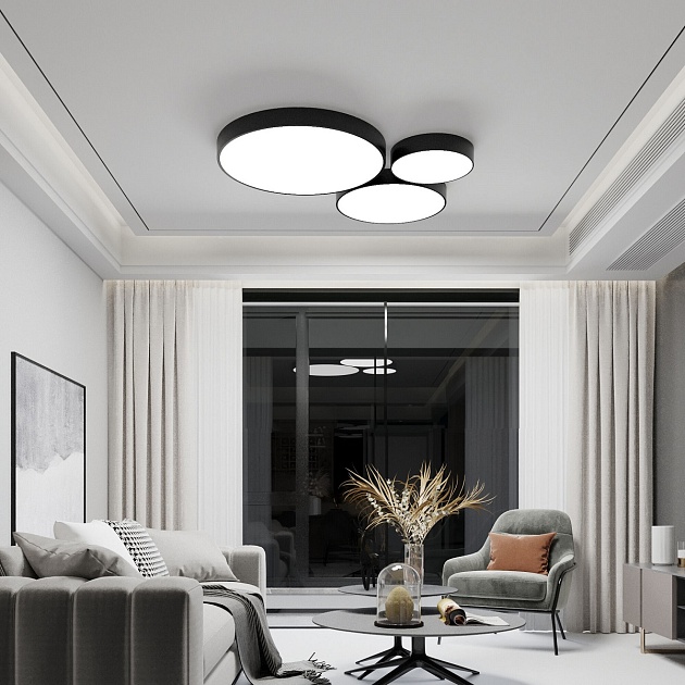 Потолочный светодиодный светильник Eurosvet Entire 90319/1 черный Фото № 3