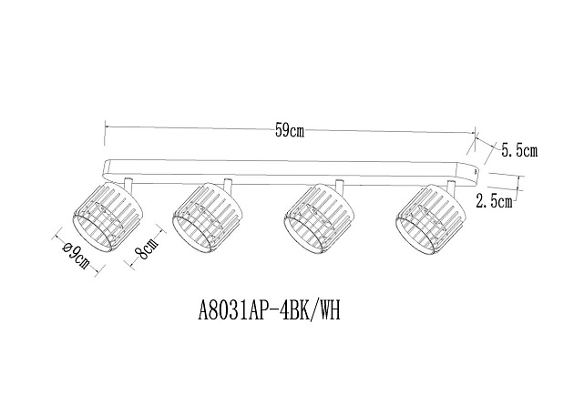 Спот Arte Lamp Atria A8031PL-4BK Фото № 2