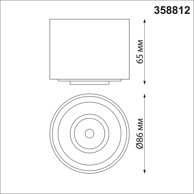 Потолочный светодиодный светильник Novotech Over Gesso 358812 изображение 5 Потолочный светодиодный светильник Novotech Over Gesso 358812 Фото № 5