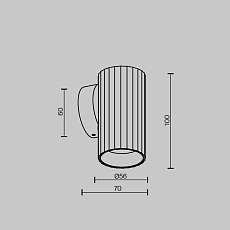 Бра Maytoni Technical Calipso C106WL-01-GU10-BS 2