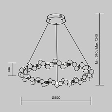 Подвесная светодиодная люстра Maytoni Tessara MOD081PL-L60G3K 5