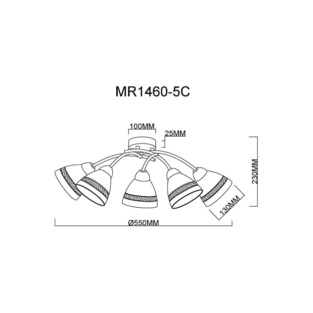 Потолочная люстра MyFar Emily MR1460-5C Фото № 2