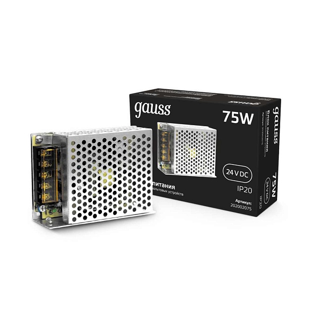 Блок питания Gauss 75W 24V IP20 202002075 Фото № 3