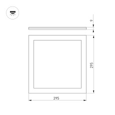 Светодиодная панель Arlight DL-INTENSO-S300x300-18W Warm3000 (WH, 120 deg, CRI90, 230V) 043551 1