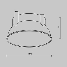 Декоративная рамка-отражатель Maytoni Technical Downlight Alfa LED Ring12-15W-RD-W 1