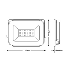 Прожектор светодиодный Gauss Qplus 20W 6500К 690511320 3