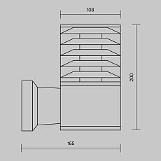 Настенный светильник Maytoni Outdoor O576WL-01GR 2