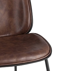 Барный стул Stool Group Турин со спинкой коричневый экокожа черные ножки 9329C BROWN 4