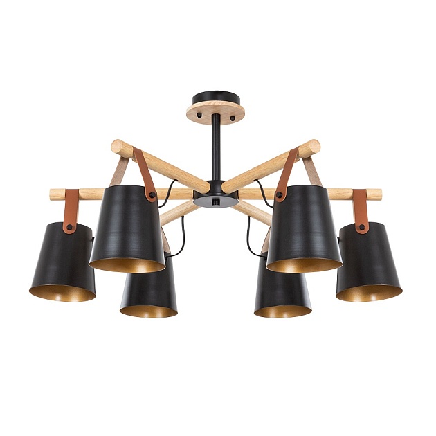 Потолочная люстра Arte Lamp THOMAS A7032PL-6BK изображение 1 Потолочная люстра Arte Lamp THOMAS A7032PL-6BK Фото № 1