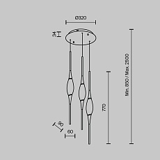 Подвесной светодиодный светильник Modelux Modestyle MS.88921.3 GD 2