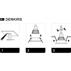 Встраиваемый светильник Denkirs Billum DK3021-BK 1