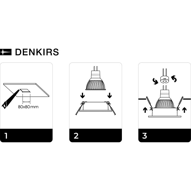 Встраиваемый светильник Denkirs Billum DK3021-BK Фото № 2