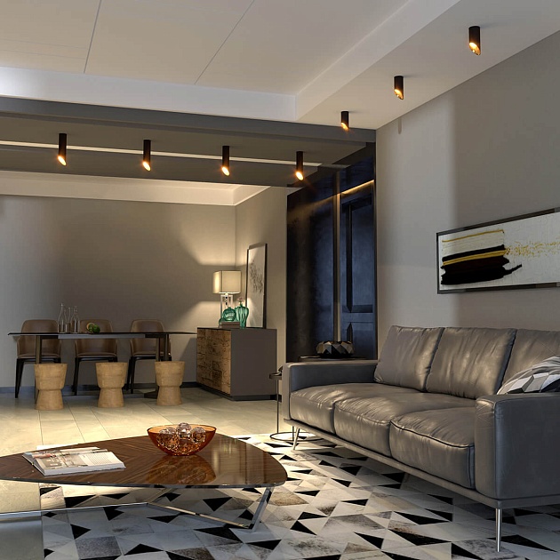 Потолочный светильник Elektrostandard DLN114 GU10 черный/золото a050120 Фото № 3