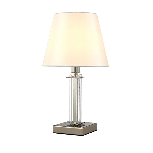 Настольная лампа Crystal Lux Nicolas LG1 Nickel/White Фото № 4