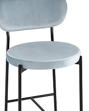 Полубарный стул Stool Group Барбара велюр серо-голубой CC-09006 HLR-17 1