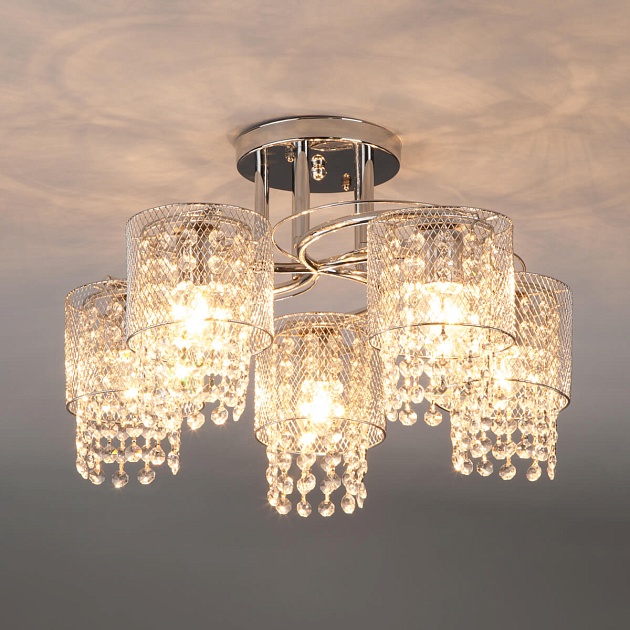 Потолочный светильник Eurosvet 30137/5 хром Фото № 3