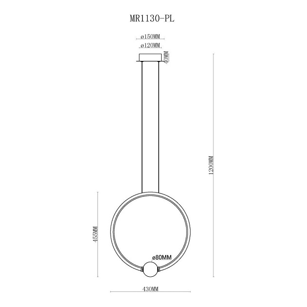 Подвесной светодиодный светильник MyFar Victory MR1130-PL Фото № 4