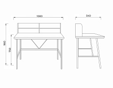 Письменный стол AksHome Coral светлый дуб, лдсп, цвет опоры белый 80042 1