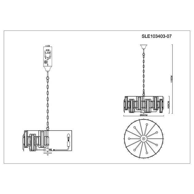 Подвесная люстра Evoluce Giano SLE103403-07 Фото № 2