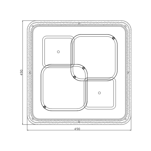 Потолочная светодиодная люстра Escada Module 10235/4Led Square Фото № 2