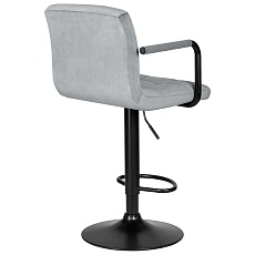 Стул барный DOBRIN KRUGER ARM BLACK (серый велюр (MJ9-75)) 5011_BlackBase-LM KRUGER ARM BLACK 2