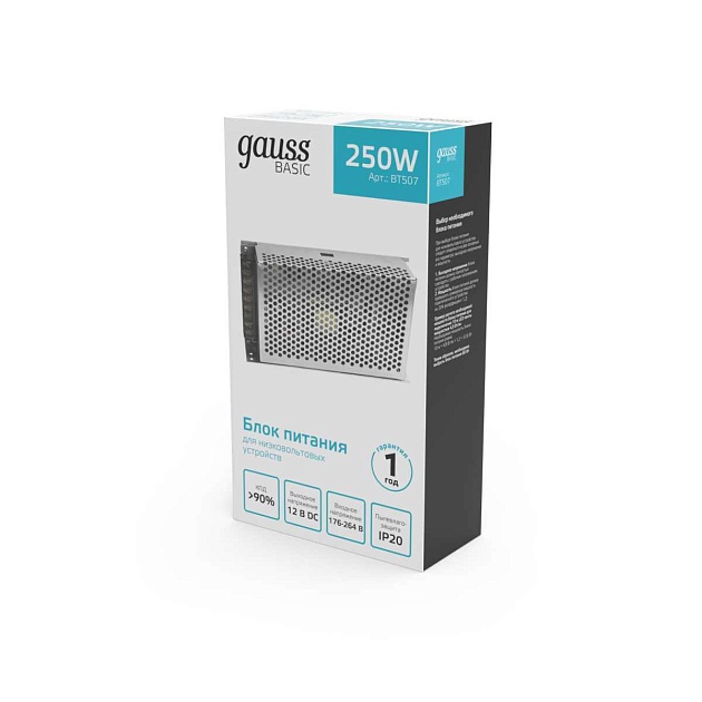 Блок питания Gauss 250W 12V IP20 BT507 Фото № 3