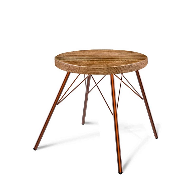 Табурет Sheffilton SHT-ST16/S37 дуб брашированный/медный 2915332302 Фото № 1