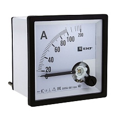 Амперметр AMA-961 аналоговый на панель (96х96) квадратный вырез 200А трансф. подкл. EKF ama-961-200