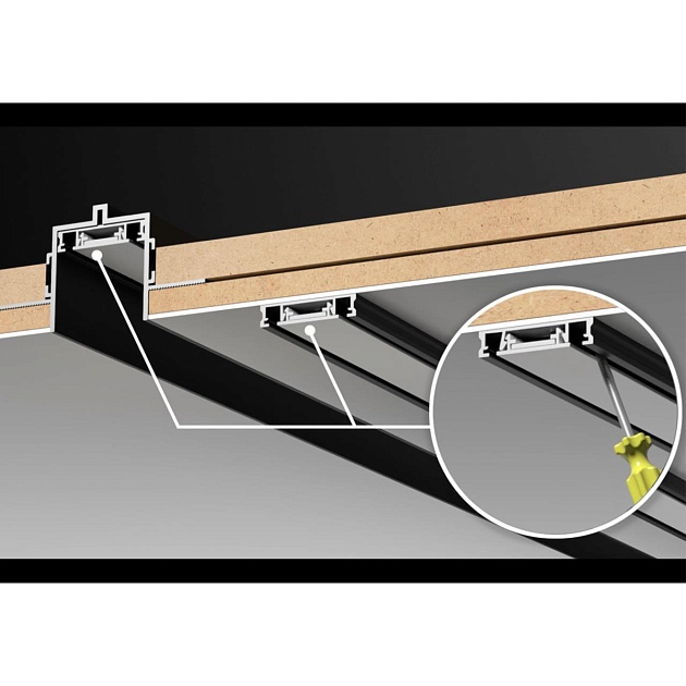 Шинопровод встраиваемый низковольтный Novotech Shino Smal 2 м 135199 Фото № 6