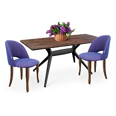 Обеденная группа Sheffilton SHT-DS176 палисандр/коричн./синий мираж/темн.орех 7453114501