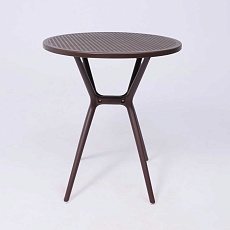 Садовый стол AksHome Palermo 65*71, пластик, коричневый 94019 2