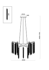 Подвесная люстра Freya Mineral FR1010PL-06G 4