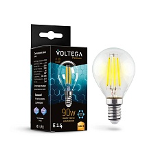 Лампа светодиодная Voltega E14 6W 3000K прозрачная 7222