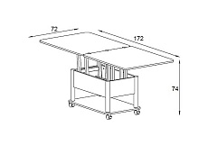 Стол-трансформер Woodville Виват 402951 1