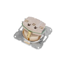 DEA Розетка 1-ая керамика с/з с крышкой с/у 16А мех. Беж KRANZ KR-78-0246 1