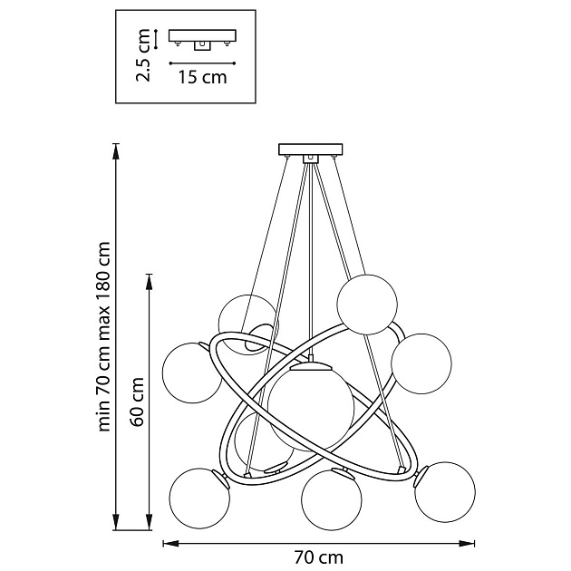 Подвесная люстра Lightstar Croco 815390 изображение 2 Подвесная люстра Lightstar Croco 815390 Фото № 2